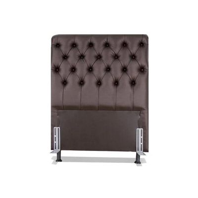 Cabeceira De Cama Box Solteiro 88cm Pádua Couro Café