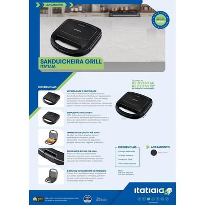 Sanduicheira Itatiaia Essencial Preto 220V