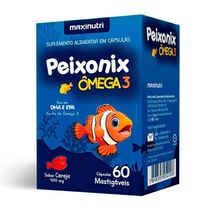 Peixonix ômega 3 Mastigável Maxinutri Sabor Cereja 60 Caps
