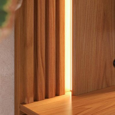 Painel Suspenso TV 75 Polegadas 217 Cm Loa Colibri Freijo Off White Matte