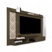Painel Para Tvs Até 60 Pol Roma Castanho E Off White Cambel