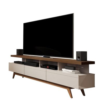 Rack Com Nichos Vivare Wood 1.8 Off White E Freijó Giga
