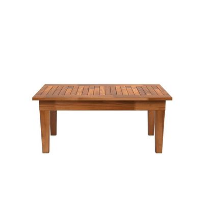 Mesa Centro 100x50 Ripada Madeira Rustica Castanho