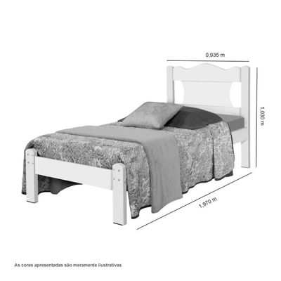 Cama Solteiro Munique Nature Com Colchão Gabrielli