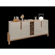 Buffet 4 Portas C- Prateleiras Lizz 1,90 Off-white-cedro