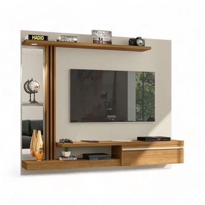 Painel Para Tvs 55 Denver Off White E Cinamomo Bechara