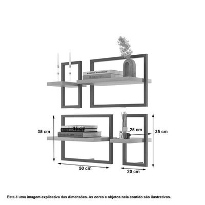 Lego C- 4 Prateleiras Industrial Preto-cobre - Pleno