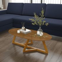 Mesa De Centro Sala De Estar Vintage Oval Nature