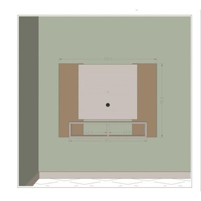 Painel Nilo P- Tvs 47 Sala De Estar Branco-ripado