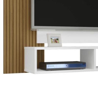 Painel Nilo P- Tvs 47 Sala De Estar Branco-ripado