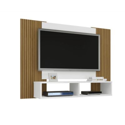 Painel Nilo P- Tvs 47 Sala De Estar Branco-ripado
