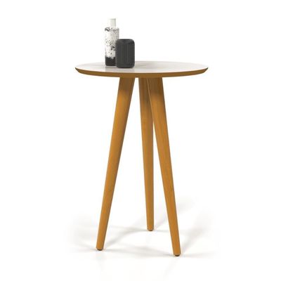 Mesa Lateral 4601 Pés Palito Sala Off White-freijo