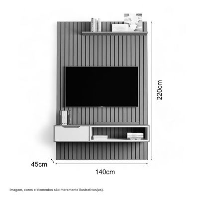 Home Para Tvs 60 Tucumã Ripado 1.4 Nature Jb Móveis