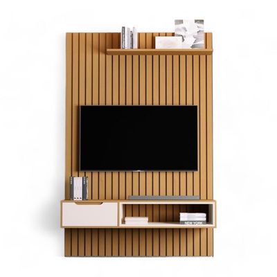 Home Para Tvs 60 Tucumã Ripado 1.4 Nature Jb Móveis