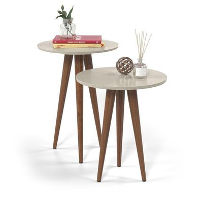 Conjunto De Mesas Slim Off White - Patrimar