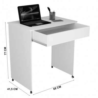 Mesa Escrivaninha Compacto Not 0,70 Para Quarto E Office Com Gaveta Preto