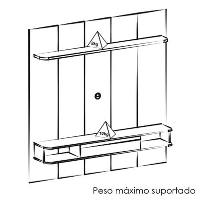 Painel Suspenso Tv 75 Pol 183 Cm 4622 Arly Cinamomo Off White