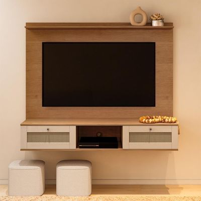 Painel Suspenso Tv 72 Pol 160 Cm 4671 Arly Cinamomo Off White