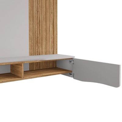Painel Suspenso Tv 65 Pol 177 Cm Buzios Bechara Cinamomo Off White