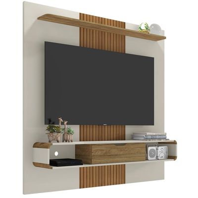 Painel Suspenso Tv 65 Pol 159 Cm Lisboa Bechara Off White Cinamomo