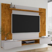 Painel Suspenso Tv 65 Pol 177 Cm Buzios Bechara Naturalle Off White