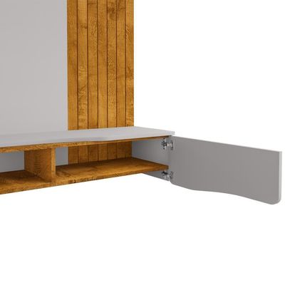 Painel Suspenso Tv 65 Pol 177 Cm Buzios Bechara Naturalle Off White