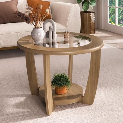 Mesa De Centro Mdf 60 Cm Sala De Estar 4575 Arly Carvalho