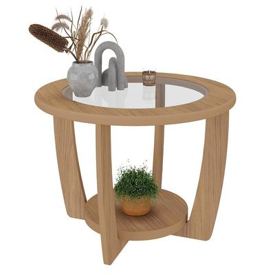 Mesa De Centro Mdf 60 Cm Sala De Estar 4575 Arly Carvalho