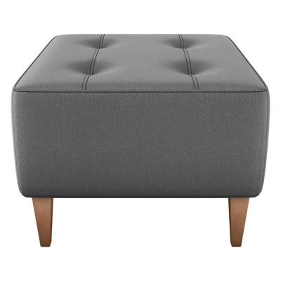Puff Decorativo Para Sala Piva 62x52 Cm E425 Milani Store Cinza