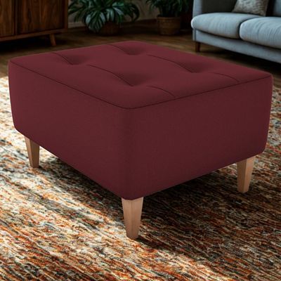 Puff Decorativo Para Sala Piva 62x52 Cm E432 Milani Store Vermelho