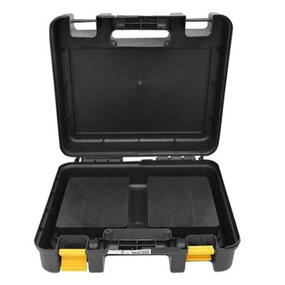 Caixa De Ferramentas Maxi 2 Pvc Preto Fosco Com Alça Fixa E 02 Trancas Amarelas