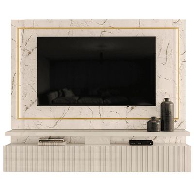 Bancada Suspensa Gaia Com Prateleiras Calacata/off-white