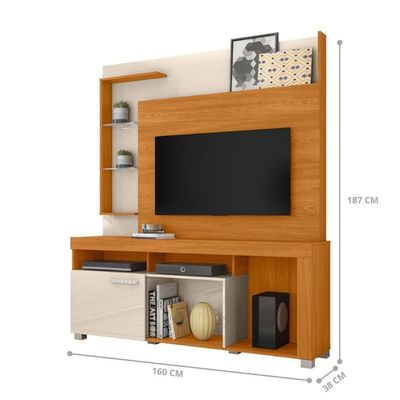 Home Theater ícaro Com Painel Cinamomo/off-white