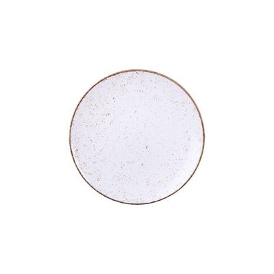 Prato Sobremesa Tramontina Rustico Marrom Maxforce Em Porcelana 19 Cm Tramontina