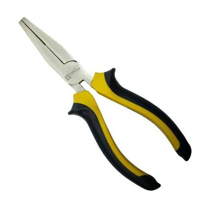 Alicate Pro Bico Chato 6 Polegadas Em Cromo Vanadium - Empunhadura Pvc Borracha - Dtools