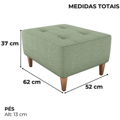 Puff Para Sala 62 Cm Piva Tecido Boucle F494 Oliva Milani Store Oliva
