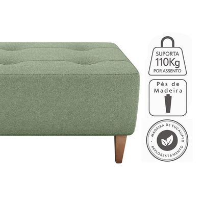 Puff Para Sala 62 Cm Piva Tecido Boucle F494 Oliva Milani Store Oliva