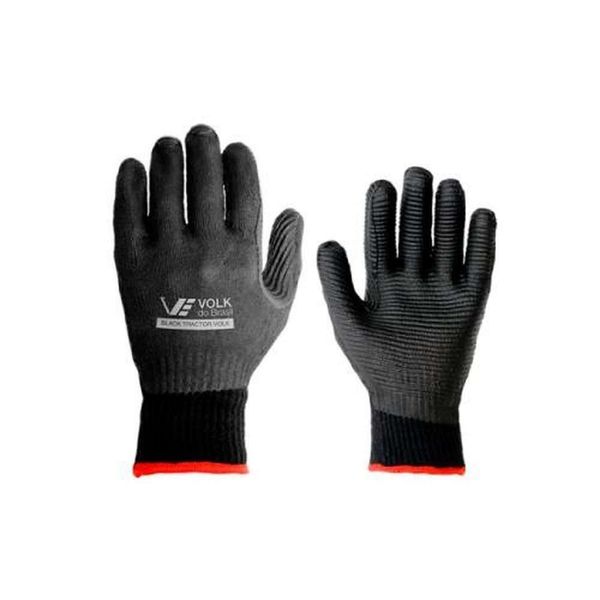 Luva Black Tractor Nº9 Volk Fibra Sintética Borracha Proteção Mecânica Térmica 250° Ca 37981