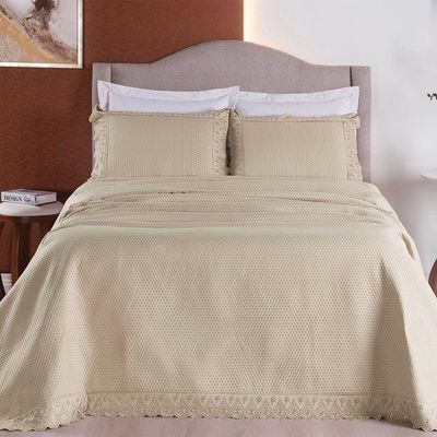 Colcha Queen Home Madrid Com Bordado Inglês 300 Fios 3 Peças - Avela