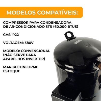 Compressor Ar Condicionado 60.000 Btus R22 380v Scroll