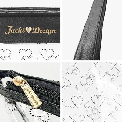 Kit De Bolsa Transparente E Frascos De Viagem De 7 Peças Preto