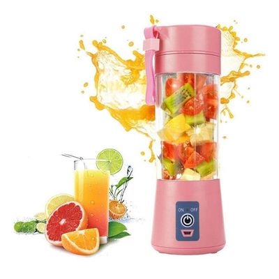 Mini Liquidificador Mixer Juice Usb Rosa
