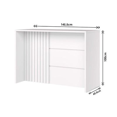Bancada Ilha Cozinha Gourmet Americana C/ 3 Portas 145cm Cinza - Henn