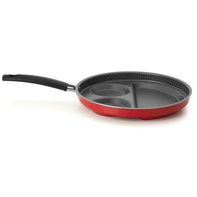 Frigideira Multiflon Breakfast Antiaderente Ultra 7 Vermelha com Tampa - 27 cm