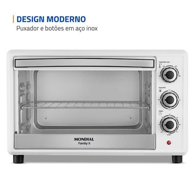 Forno Elétrico 42L Family II Mondial Preto/inox 1600W FRN-42-W 220V