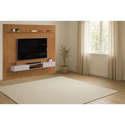 Painel Quarto P- Tv Trento 275x240cm Freijo-off White - Dj Móveis