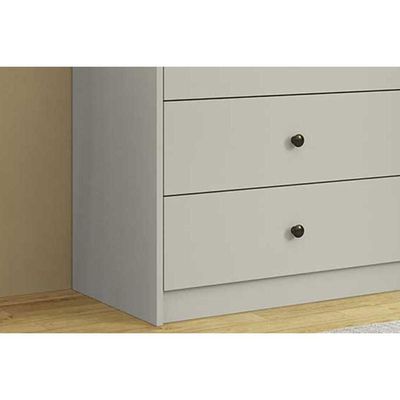 Cômoda De Quarto Mb 1059 C- 1 Porta E 4 Gavetas 100cm Mel-off White - Movelbento