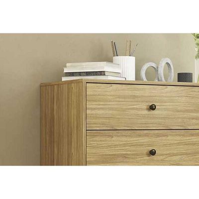 Cômoda De Quarto Mb 1059 C- 1 Porta E 4 Gavetas 100cm Mel - Movelbento