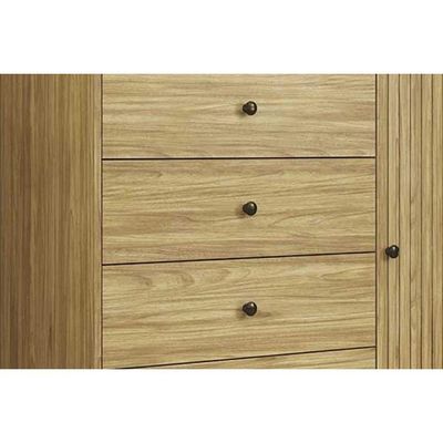 Cômoda De Quarto Mb 1059 C- 1 Porta E 4 Gavetas 100cm Mel - Movelbento