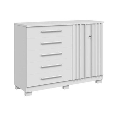 Cômoda De Quarto Bella C- 2 Portas E 5 Gavetas Cinamomo-off White - Acp